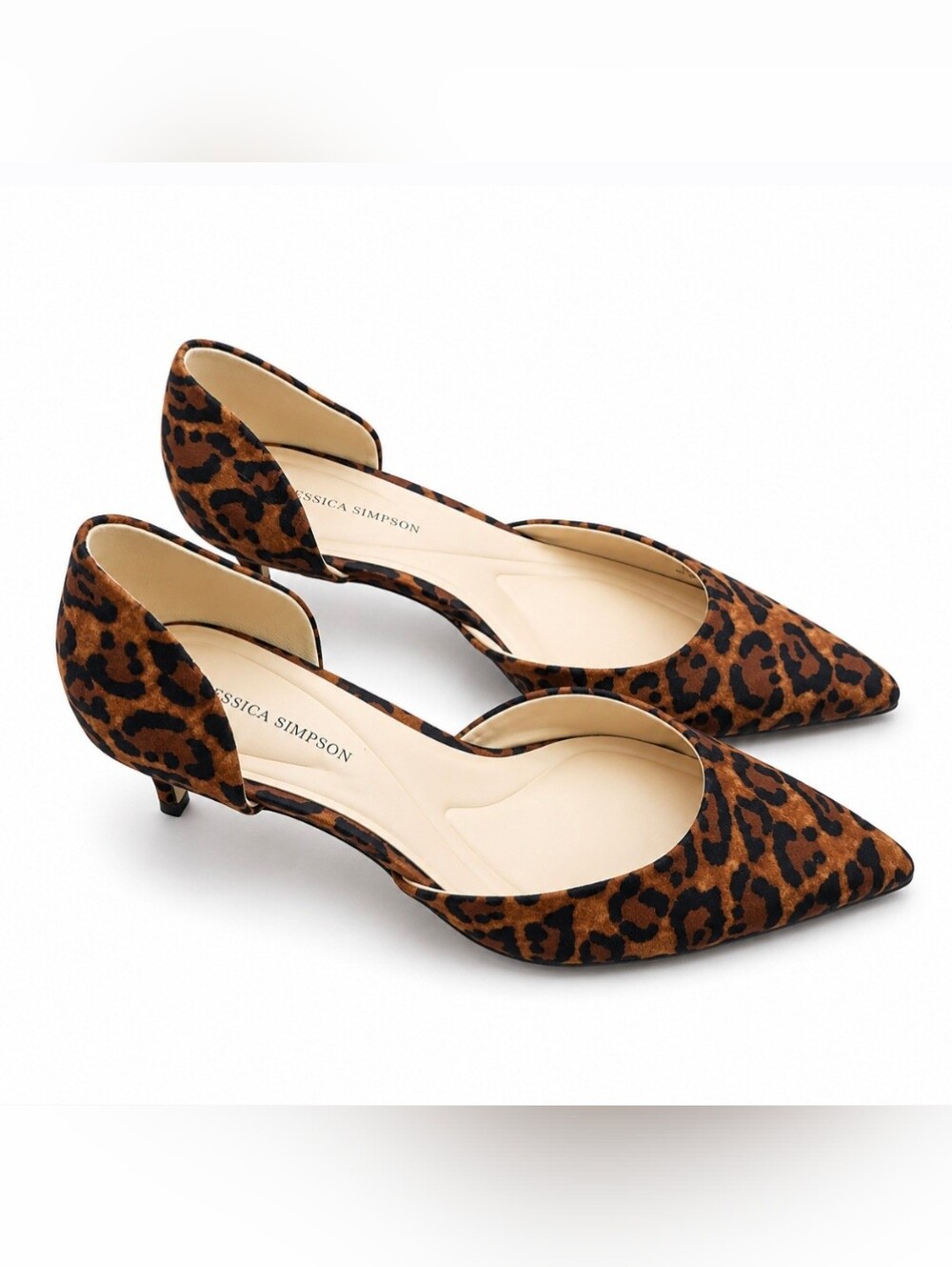 Jessica Simpson leopard print kitten heels #heels #leopardprint #kittenheels